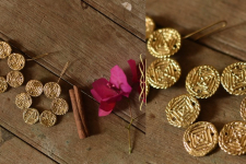 Prabha . प्रभा ❄ Brass Dhokra Earring - Round