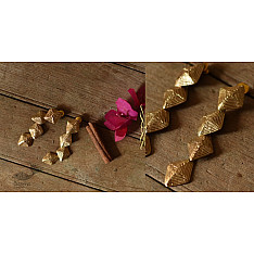 Prabha . प्रभा ❄ Brass Dhokra Long Earring