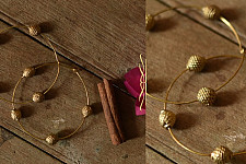 Prabha . प्रभा ❄ Brass Dhokra Round Bali Earring