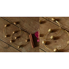 Prabha . प्रभा ❄ Brass Dhokra Round Bali Earring