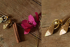 Prabha . प्रभा ❄ Brass Dhokra Stud Earring