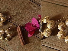 Prabha . प्रभा ❄ Handmade Brass Dhokra Earring