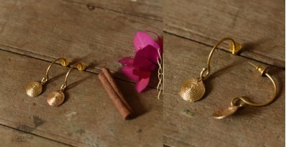 Prabha . प्रभा ❄ Handmade Brass Dhokra Earring - Dangler 