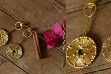 Prabha . प्रभा ❄ Handmade Brass Dhokra Long Earring