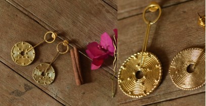 Prabha . प्रभा ❄ Handmade Brass Dhokra Long Earring