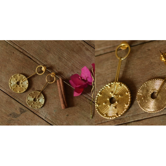 shop Handmade Brass Dhokra Long Earring