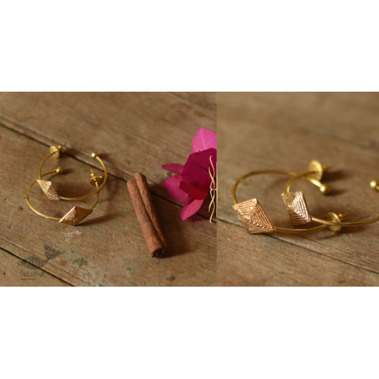 shop handmade Brass Dhokra Round Bali Earring