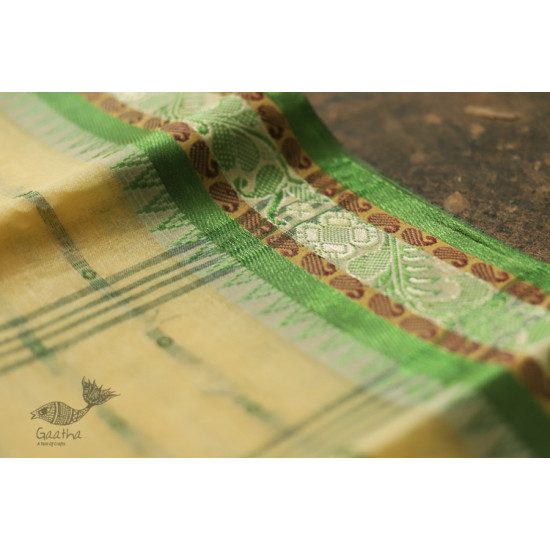 मलय ✽ Handloom Cotton Zari Saree With Buti ✽ 3