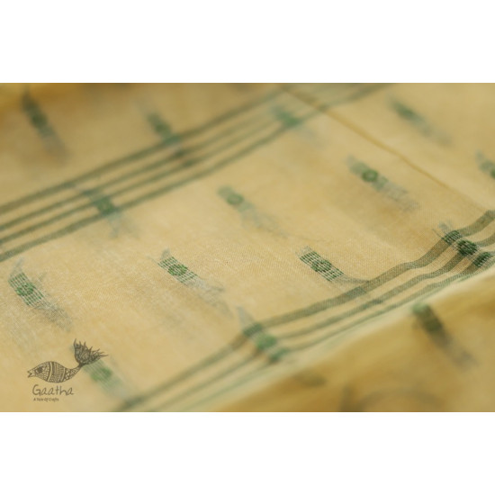 मलय ✽ Handloom Cotton Zari Saree With Buti ✽ 3