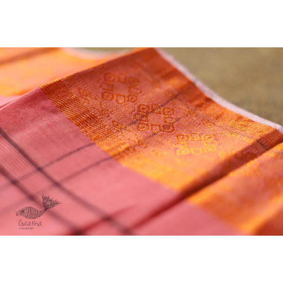 मलय ✽ Handloom Cotton Zari Saree With Buti ✽ 9