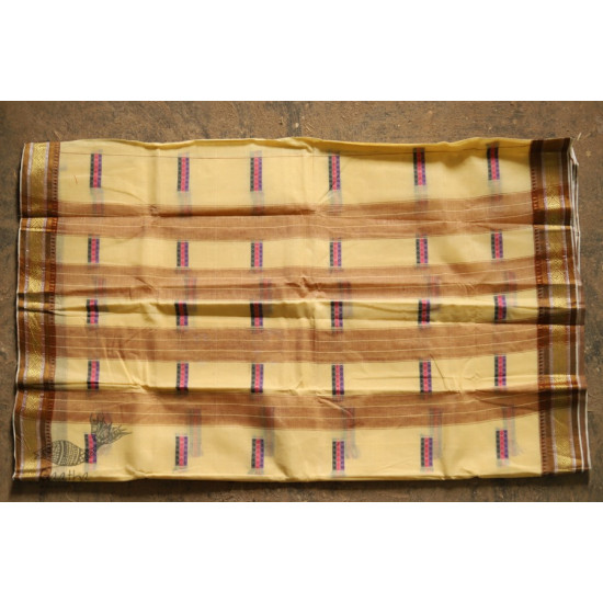 मलय ✽ Handloom Cotton Zari Saree With Buti ✽ 10