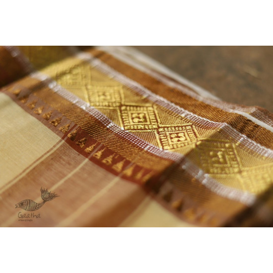 मलय ✽ Handloom Cotton Zari Saree With Buti ✽ 10