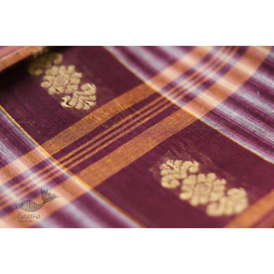 मलय ✽ Handloom Cotton Zari Saree With Buti ✽ 13