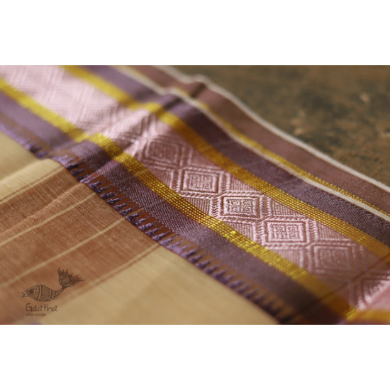 मलय ✽ Handloom Cotton Zari Saree With Buti ✽ 14