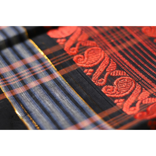 मलय ✽ Handloom Cotton Zari Saree With Buti ✽ 16