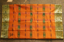 मलय ✽ Handloom Cotton Zari Saree With Buti ✽ 18