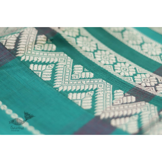 मलय ✽ Handloom Cotton Zari Saree With Buti ✽ 19