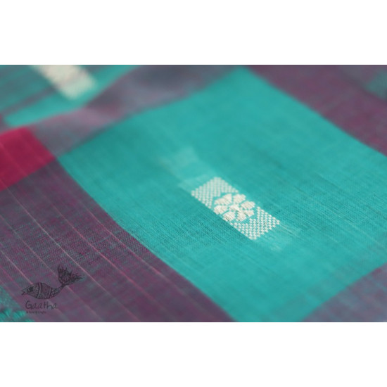 मलय ✽ Handloom Cotton Zari Saree With Buti ✽ 19