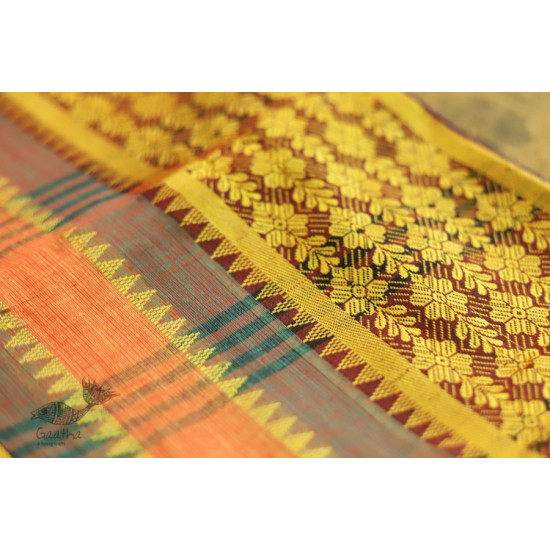 मलय ✽ Handloom Cotton Zari Saree With Buti ✽ 22