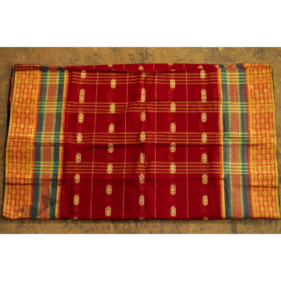 मलय ✽ Handloom Cotton Zari Saree With Buti ✽ 24