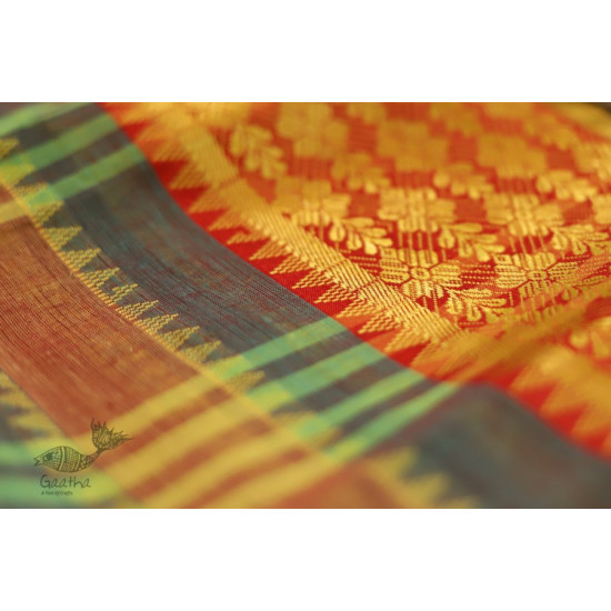 मलय ✽ Handloom Cotton Zari Saree With Buti ✽ 24