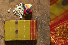 मलय ✽ Handloom Cotton Zari Saree With Buti ✽ 29