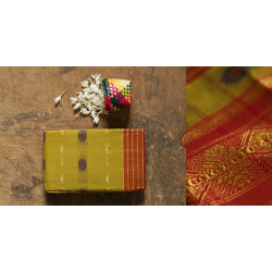 मलय ✽ Handloom Cotton Zari Saree With Buti ✽ 29