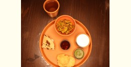 Mittihub ☢ Terracotta ☢ Dinner Set - ( 2 small bowls, 1 glass & 1 thali )