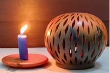 Mittihub ☢ Terracotta ☢ Round Tea Light Holder