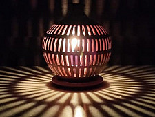 Mittihub ☢ Terracotta ☢ Tea Light Holder - Semi Oval Rectangle Cuts 