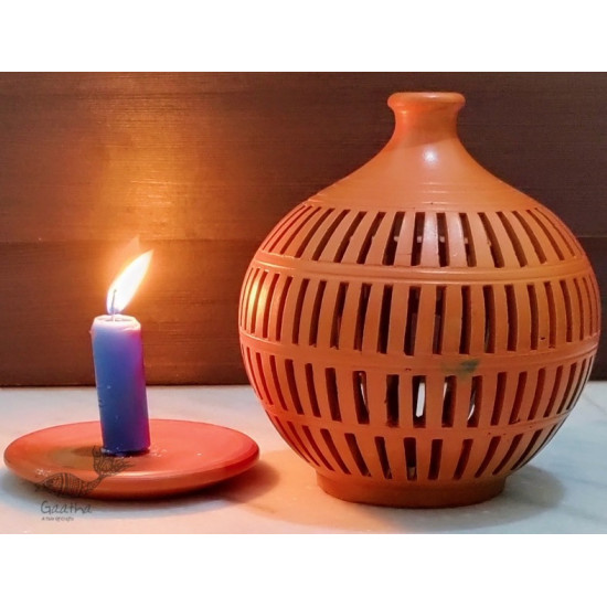 Terracotta Handmade Kitchenware- Tea Light Holder - Semi Oval 