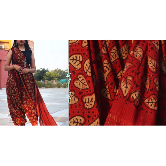 Shop online cotton block printed saree