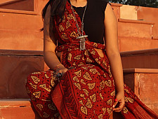 Dabu Block Printed ∷ Cotton - Red