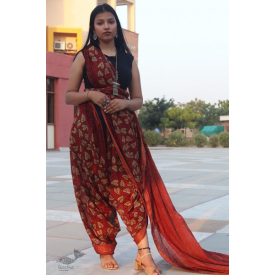 Shop online cotton block printed saree