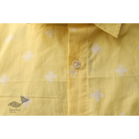 रंगरेज / Rangrez ❂ Block Printed . Fine Cotton Shirt  (Full Sleeve )❂ 16