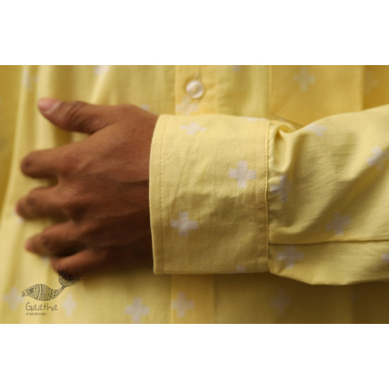 रंगरेज / Rangrez ❂ Block Printed . Fine Cotton Shirt  (Full Sleeve )❂ 16