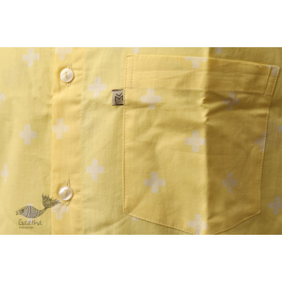 रंगरेज / Rangrez ❂ Block Printed . Fine Cotton Shirt  (Full Sleeve )❂ 16