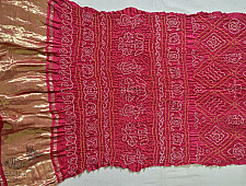 Chit-Chor ⍟ Gajji Silk Bandhani ( Tie & Dyed ) Saree ⍟ 11