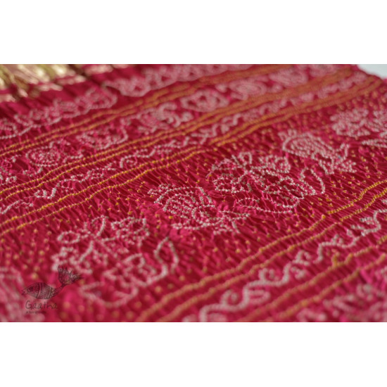 shop online gajji silk bandhni pink saree