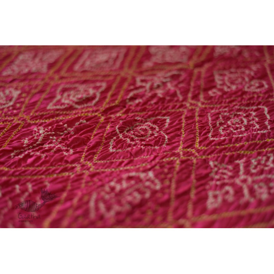 shop online gajji silk bandhni pink saree