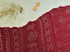 Chit-Chor ⍟ Gajji Silk Bandhani ( Tie & Dyed ) Saree ⍟ 11