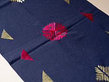 Preet ~ Hand Embroidered Phulkari Table Runner- Blue