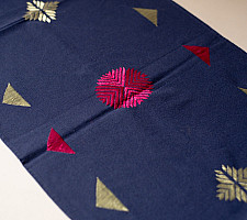 Nabha . नाभा ~ Hand Embroidered Phulkari Table Runner- Blue