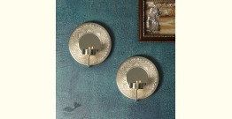 Silver | Wall Sconce With Mirror - Set of 2