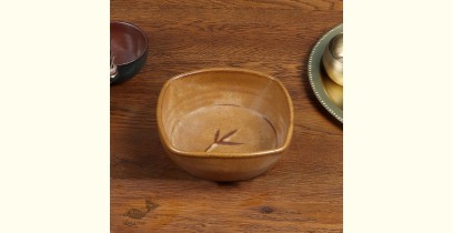 Nakshikathaa | Ceramic Serving Bowl - Yellow
