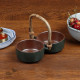 shop Ceramic Serving Bowls With Handle - Dark Green