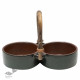 shop Ceramic Serving Bowls With Handle - Dark Green