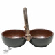 shop Ceramic Serving Designer Bowls With Handle - Dark Green