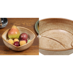 Nakshikathaa | Ceramic Serving Bowl - Beige 