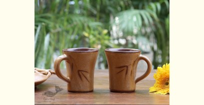 Nakshikathaa | Ceramic Mugs (Set of 2) - Yellow